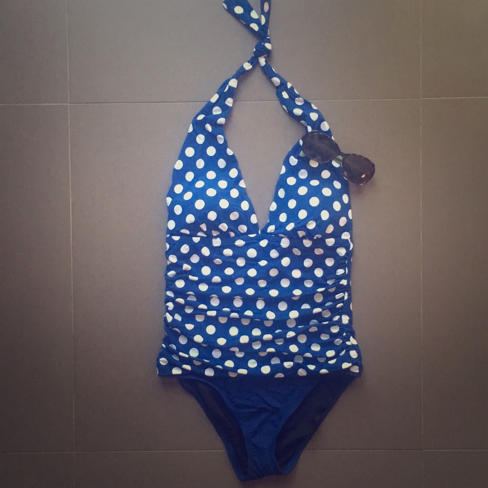Polka Dot Halter Swimsuit